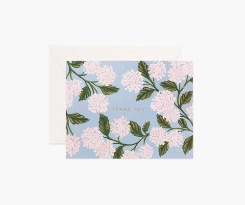 Hydrangea Thank You Greeting Card