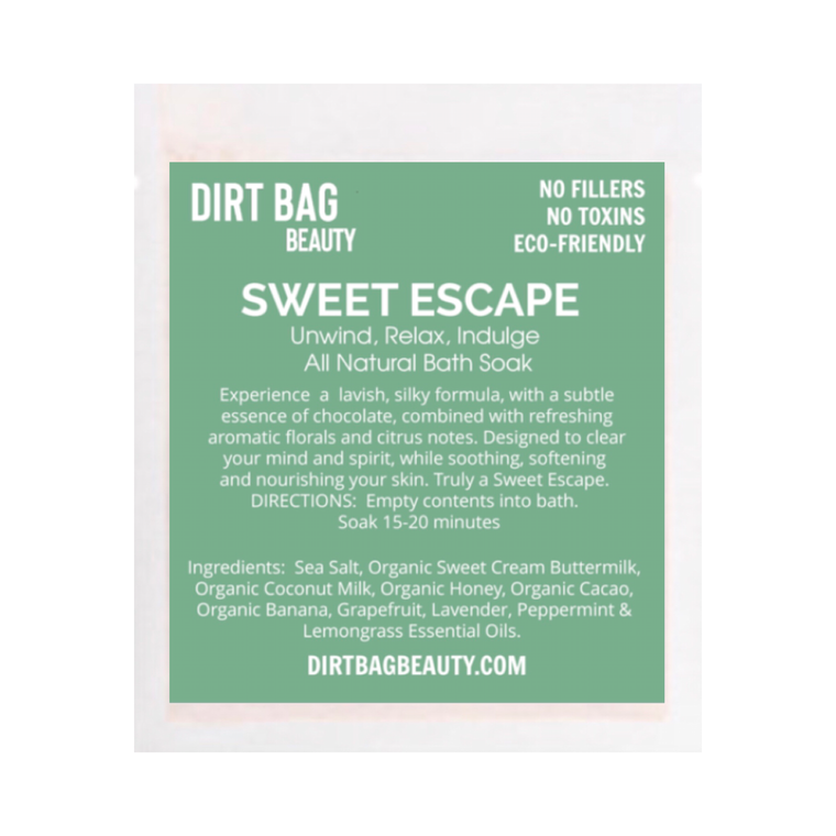 Dirt Bag Beauty Singles- Sweet Escape Organic Bath Soak