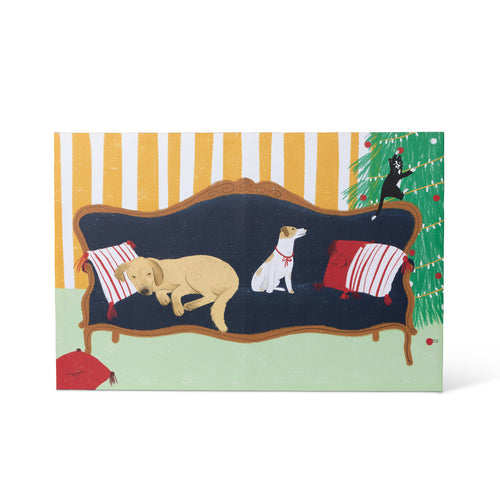 Christmas Eve Pets Canvas Print