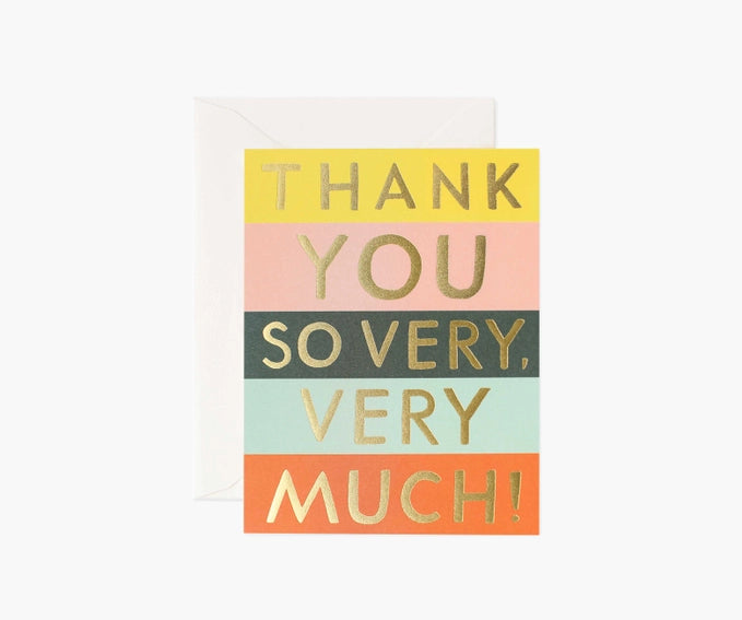 Color Block Thank You Greeting Card