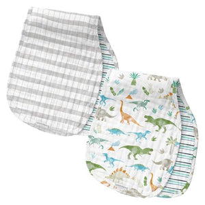 Cotton Muslin Burp Cloth Set - Dino