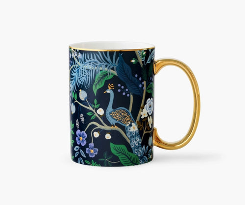 Peacock Porcelain Coffee Mug