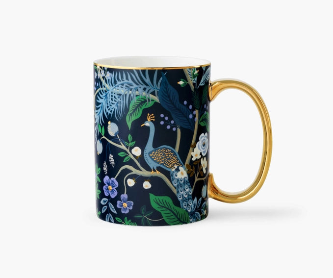 Peacock Porcelain Coffee Mug