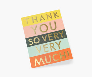 Color Block Thank You Greeting Card