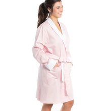 Load image into Gallery viewer, Cotton Robe - Pink and White Stripe