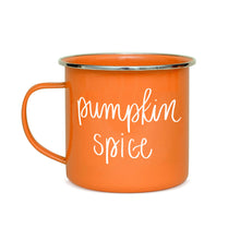 Load image into Gallery viewer, Pumpkin Spice Enamel Campfire Coffee Mug