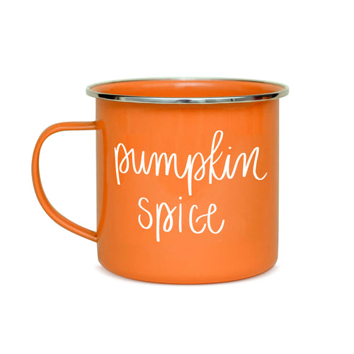 Pumpkin Spice Enamel Campfire Coffee Mug