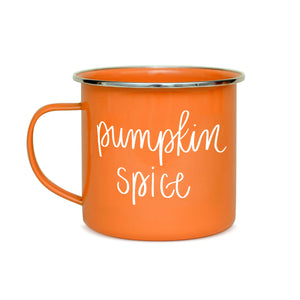 Pumpkin Spice Enamel Campfire Coffee Mug