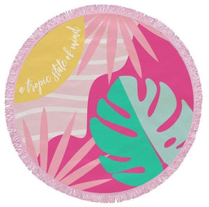 Juice Box XL Round Beach Towel - A Tropic State Of Mind