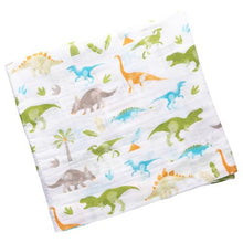 Load image into Gallery viewer, Cotton Muslin Swaddle Blanket - Dino