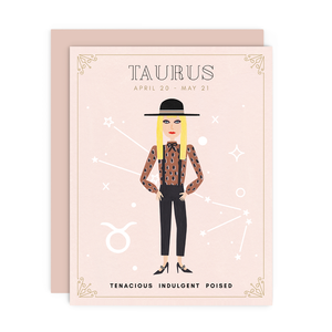 Taurus Zodiac Babe Greeting Card