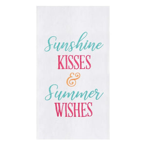 Sunshine Kisses and Summertime Wishes Tea Towel