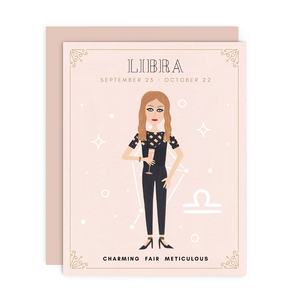 Libra Zodiac Babe Greeting Card