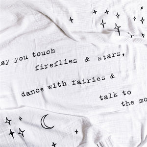 Sugarboo and Co. Swaddle Blanket -May You Touch Fireflies