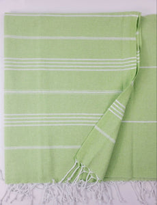 Turkish Beach and Bath Towel - Light Green