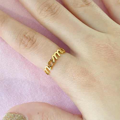 Gold Plated Mama Ring