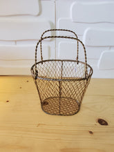 Load image into Gallery viewer, Vintage Mesh Brass Toned Metal Basket