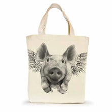Load image into Gallery viewer, Flying Pig Tote Bag