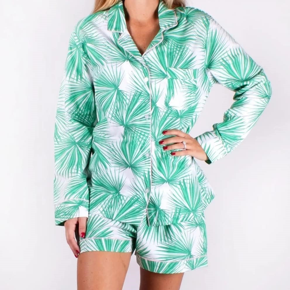 PJ Shorts Set - Fan Palms