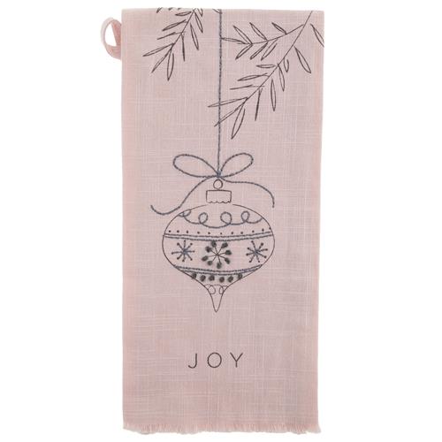 Embroidered Tea Towel - Joy + Ornament