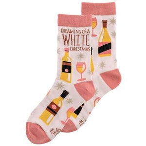 Christmas Crew Socks - Dreaming of a White Christmas