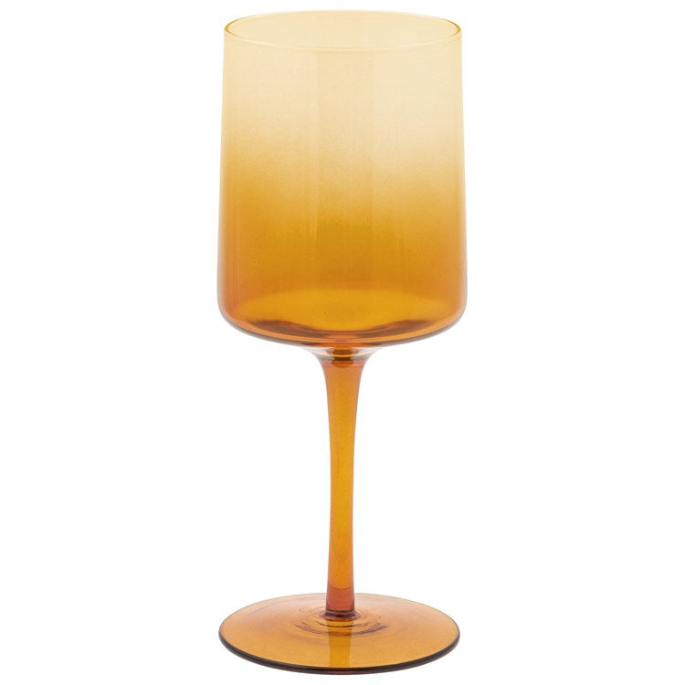 Mid Century Modern Wine Glass - Amber – Pink Porch Market