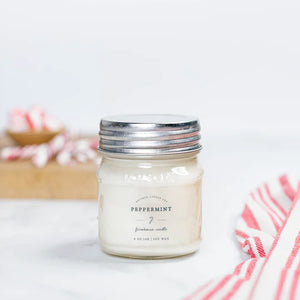 Antique Candle Company - Peppermint Mason Jar Candle, Small
