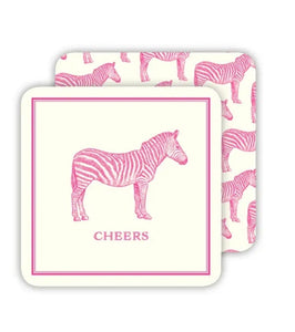 Coasters - Cheers Pink Zebra